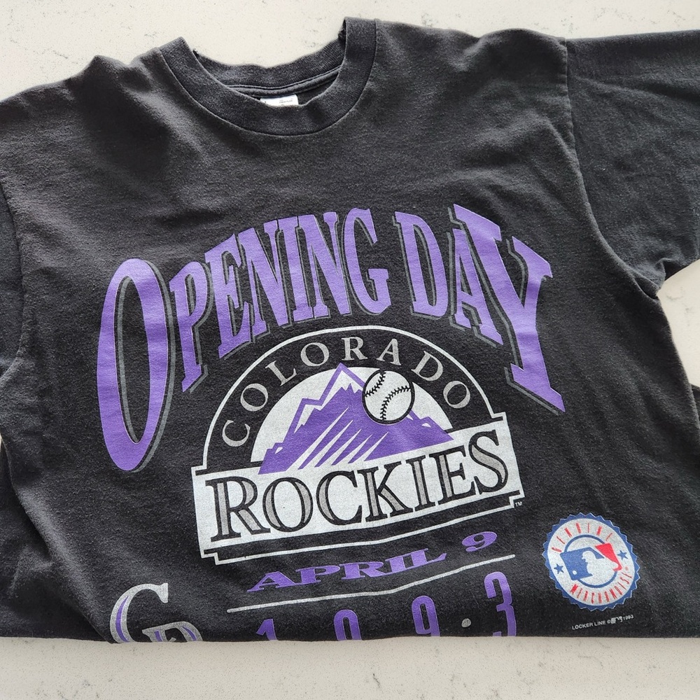 Colorado Rockies Opening Day 1993 Vintage Graphic Single Stitch Tee